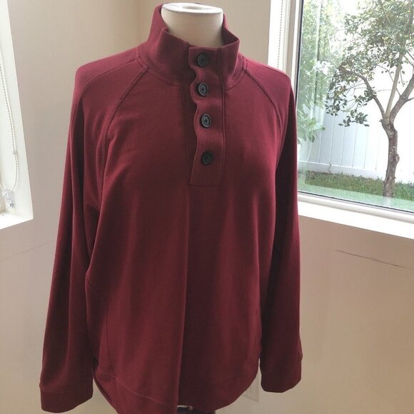 INC International Concepts Womens Red/Burgandy  Long Sleeve Sweater Size XL - Picture 1 of 5